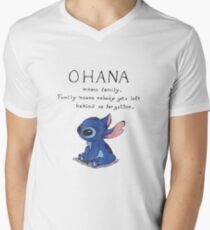 Ohana Means Family Men's V-Neck T-Shirt