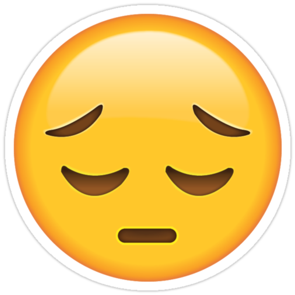  Sad Face Emoji Stickers by Ela Co Redbubble