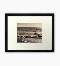 sepia shores Framed Print