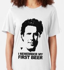 I Remember My First Beer - Brennan Slim Fit T-Shirt