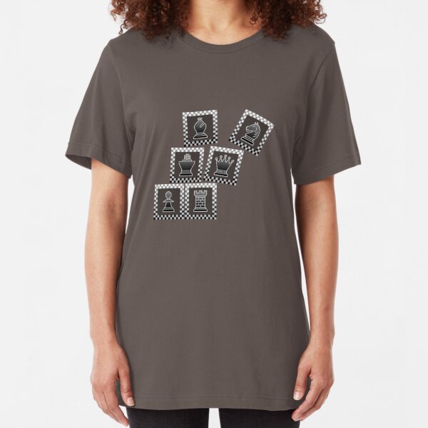 Chess - Black borders toppling Slim Fit T-Shirt
