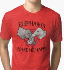 Elefanten machen mich glücklich Vintage T-Shirt
