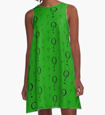 Riddle T-Shirt - Question Mark Sticker A-Line Dress