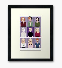 Gillian Anderson - Characters Framed Print