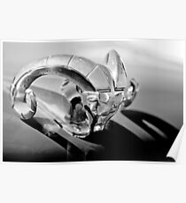 1952 Dodge Ram Hood Ornament -0654bw Poster
