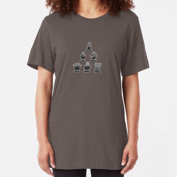 Chess - Black triangle Slim Fit T-Shirt