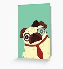 Pug in a Hat Greeting Card