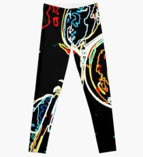 Neon Waves of Jazz Trombone Leggings