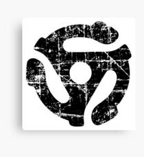 45 R.P.M. Record Adaptor Vintage Black Canvas Print
