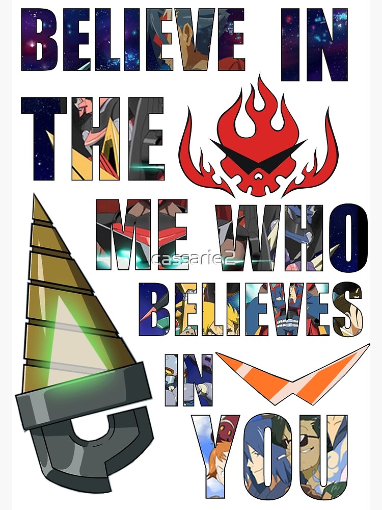 "Gurren Lagann Kamina Quote" Framed Art Print by cassarie2 Redbubble