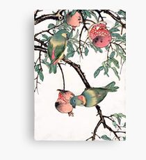 Lienzo Pomegranate and Lovebirds