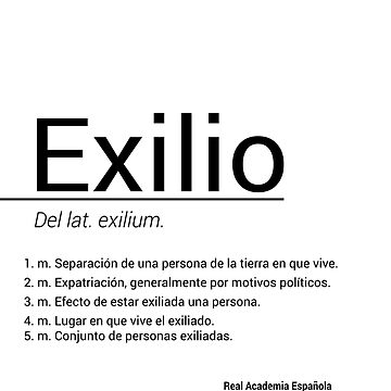 palabra de exilio