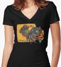 Camiseta entallada de cuello en V Imagina