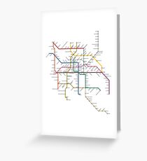 mexico city subway metro map Greeting Card