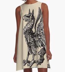 Medieval griffin A-Line Dress