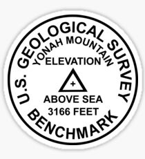 Yonah Mountain, Georgia USGS Style Benchmark Sticker