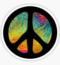 Peace Out in Blue Sticker