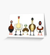 Anatidae in a Row Greeting Card