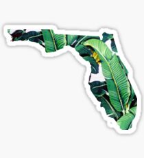 Florida Palm Leaves State Outline Sticker