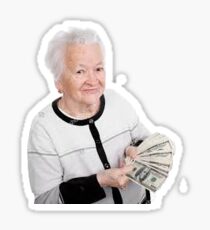 Rich old lady Sticker