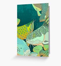 Golden Arowana Greeting Card
