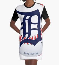 Detroit Tigers Ball Graphic T-Shirt Dress