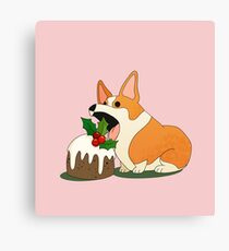 Christmas Corgi Canvas Print