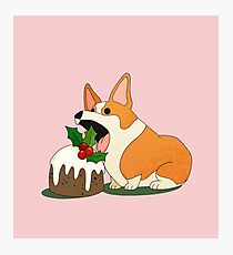 Christmas Corgi Photographic Print