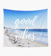 Good Vibes and Beach Wall Tapestry