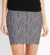 Penguins in grey Mini Skirt