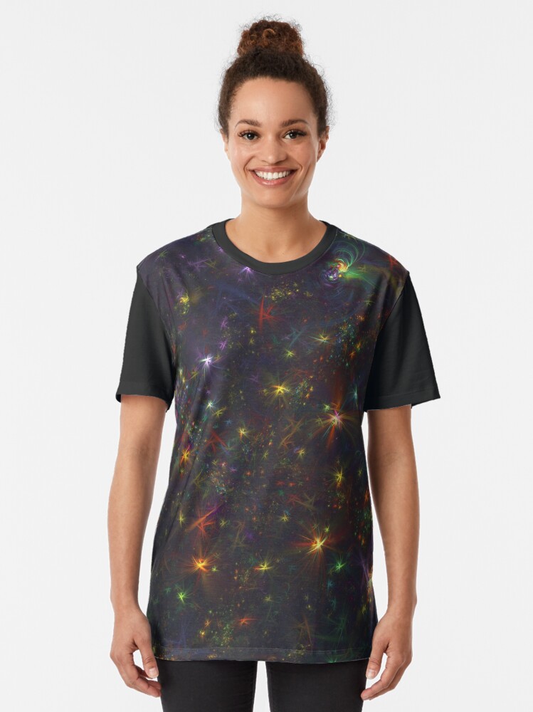 Alternate view of Cosmic fractals Graphic T-Shirt