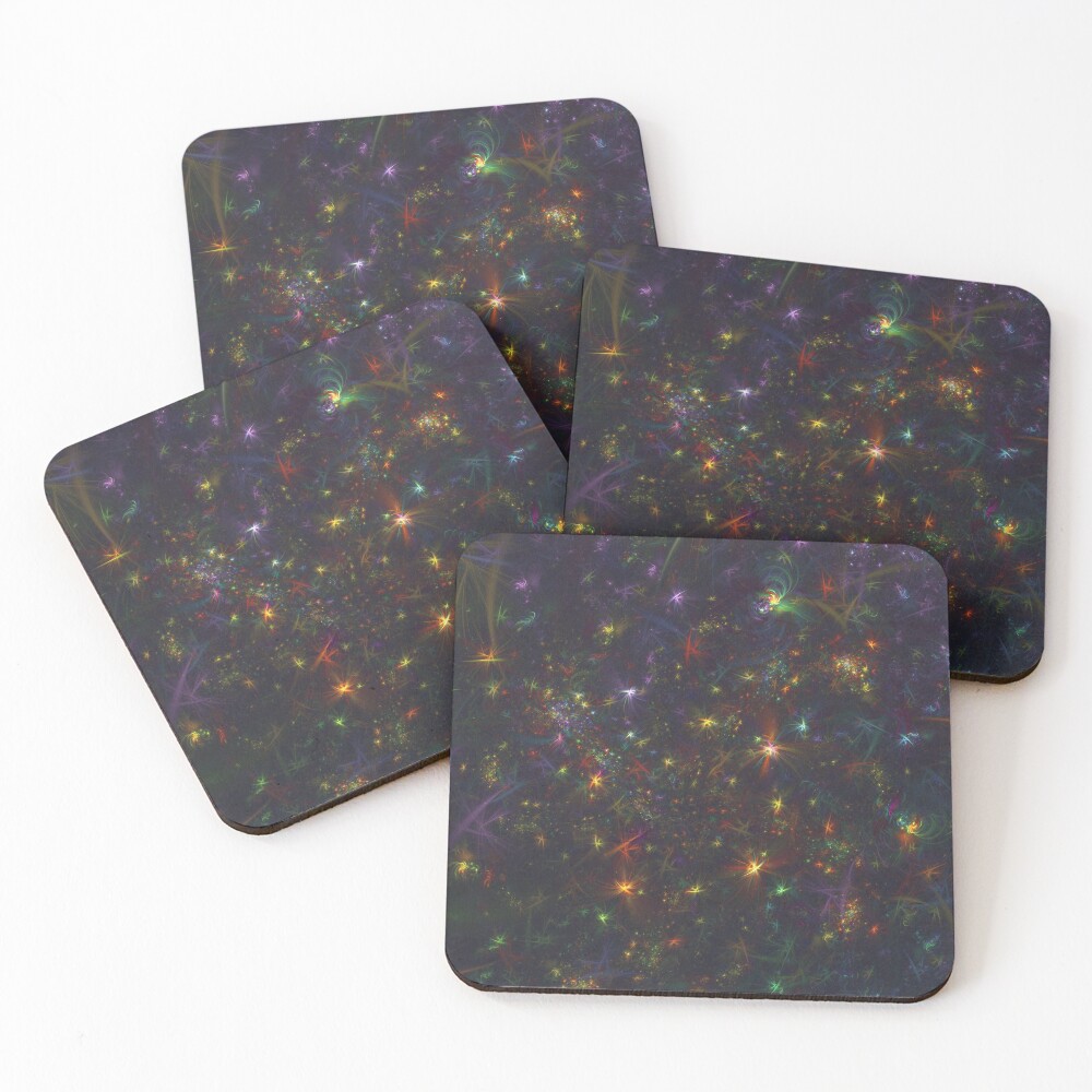 Cosmic fractals Coasters (Set of 4)
