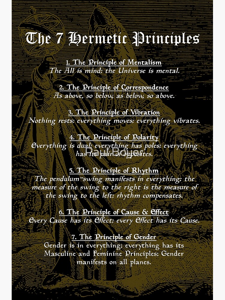 "The 7 Hermetic Principles" Photographic Print by SigilSorcery Redbubble