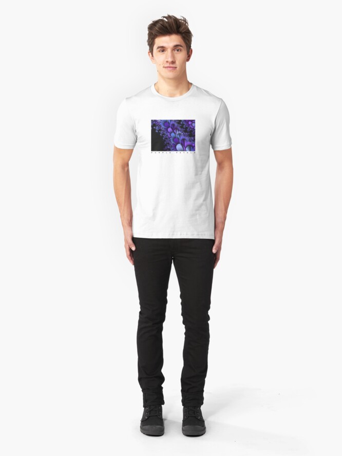 Alternate view of Purple Petals Slim Fit T-Shirt