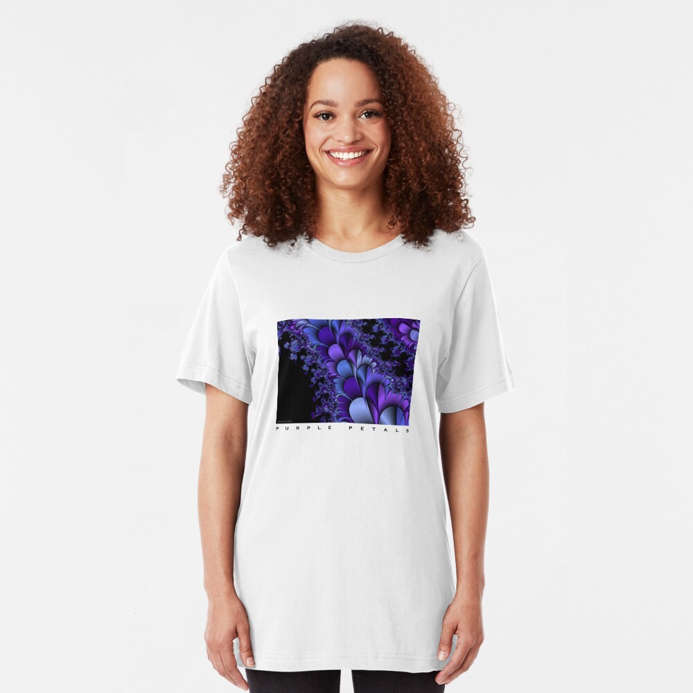 Purple Petals Slim Fit T-Shirt