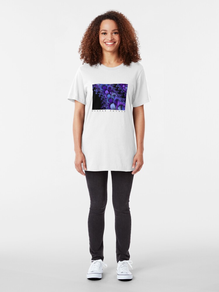 Alternate view of Purple Petals Slim Fit T-Shirt