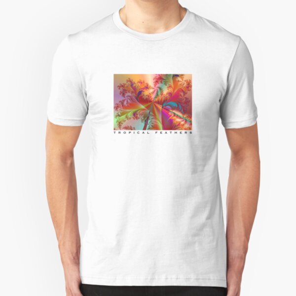 Tropical Feathers Slim Fit T-Shirt