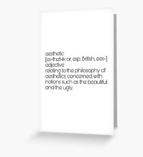 Aesthetic Definition Greeting Cards Redbubble
