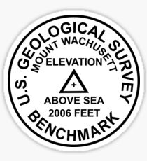 Mount Wachusett, Massachusetts USGS Style Benchmark Sticker
