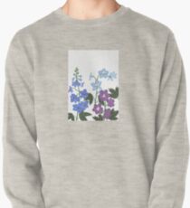 Delicate blue and purple flowers Pullover