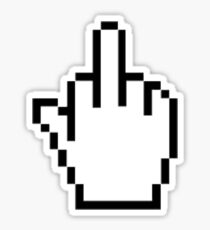 cursor middle finger Sticker
