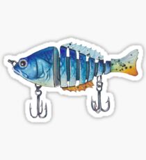 Blauer Fischköder Sticker