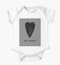 My Black Heart - Gray Backround One Piece - Short Sleeve