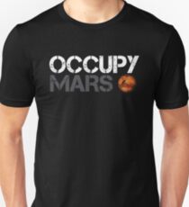 Occupy Mars White Unisex T-Shirt