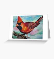 Photorealistic Cardinal Drawing Greeting Card