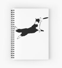 Cuaderno de espiral Dog Fetch Frisbee Border Collie