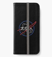 NASA Ästhetisches japanisches Neon-Logo iPhone Flip-Case/Hülle/Klebefolie