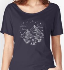 "The Great Outdoors" in White Women's Relaxed Fit T-Shirt
