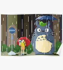 Pixel Totoro Poster
