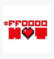 Red Hot Love for Geeks Photographic Print